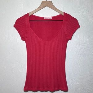 Reformation Red Short Sleeve Tee